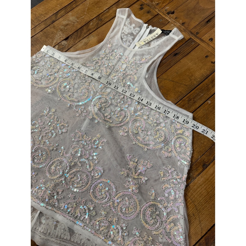 Mesh Sequin Tunic Top Women's L Fairycore Whimsigoth Ethereal Festival Y2K - Picture 3 of 10